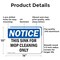 Signmission This Sink For Mop Cleaning Only, 14 in W x Rectangle, Aluminum OS-2PACK-NS-A-1014-L-18662 - alternate 5